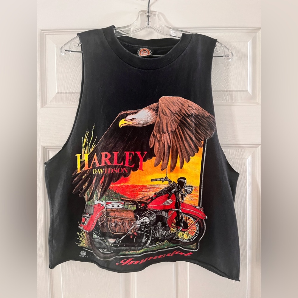 Vintage Harley Davidson cutoff tank